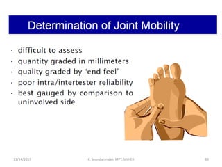 11/14/2019 K. Soundararajan, MPT, SRIHER 89
 