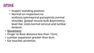 Inspect Spinal Alignment Musculoskeletal system-GALS screening.pptx