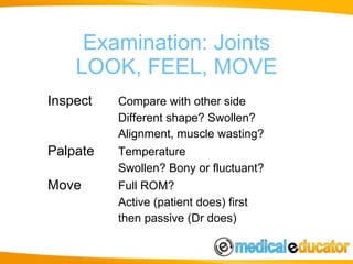 Conducting a musculoskeletal examination | PPT