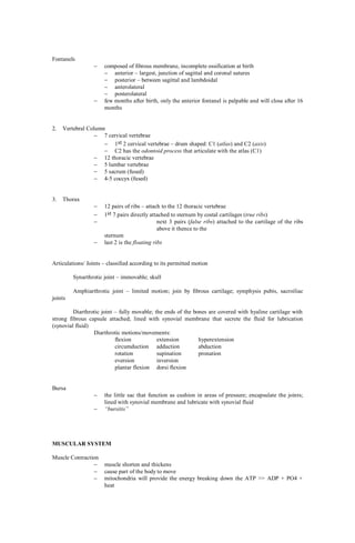 Musculo Skeletal Handouts