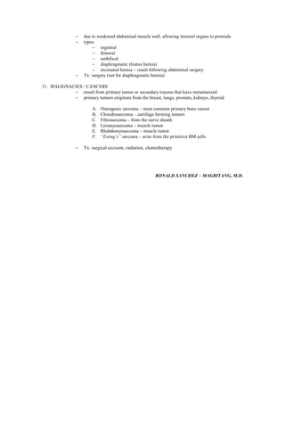 Musculo Skeletal Handouts