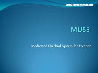Medicated Urethral System for Erection

 