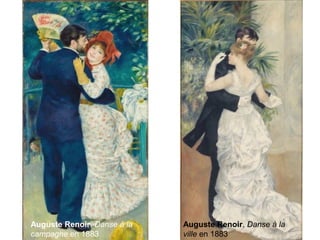 Auguste Renoir, Danse à la
campagne en 1883
Auguste Renoir, Danse à la
ville en 1883
 