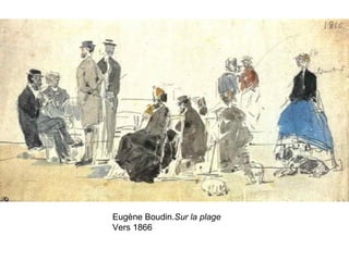 Eugène Boudin.Sur la plage
Vers 1866
 