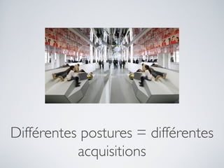 Différentes postures = différentes
           acquisitions
 