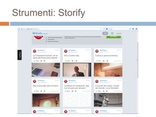 Strumenti: Storify 
 