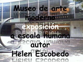 Museo de arte modernoexposición a escala humana autor Helen Escobedo  
