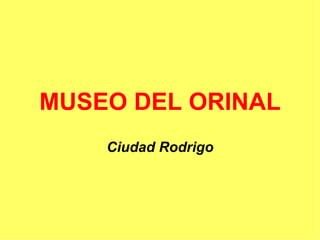 MUSEO DEL ORINAL
    Ciudad Rodrigo
 