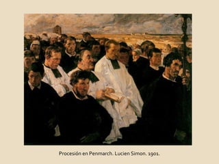 Procesión en Penmarch. Lucien Simon. 1901. 