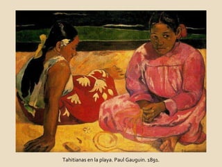 Tahitianas en la playa. Paul Gauguin. 1891. 