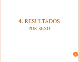4. RESULTADOS
   POR SEXO




                6
 