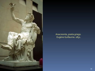 Anacreonte, poeta griego.  Eugène Guillaume .  1851. 