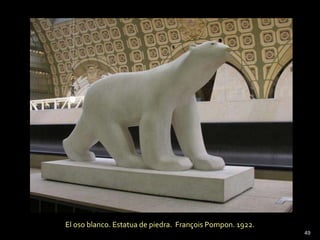 El oso blanco. Estatua de piedra.  François Pompon. 1922. 