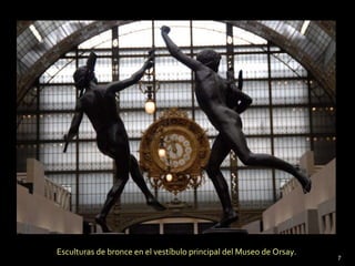 Esculturas de bronce en el vestíbulo principal del Museo de Orsay.  