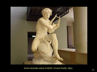 Arión sentado sobre el delfín. Ernest Hiolle, 1870. 