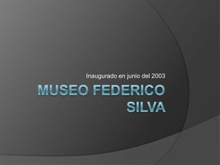 Museo Federico Silva  Inaugurado en junio del 2003 