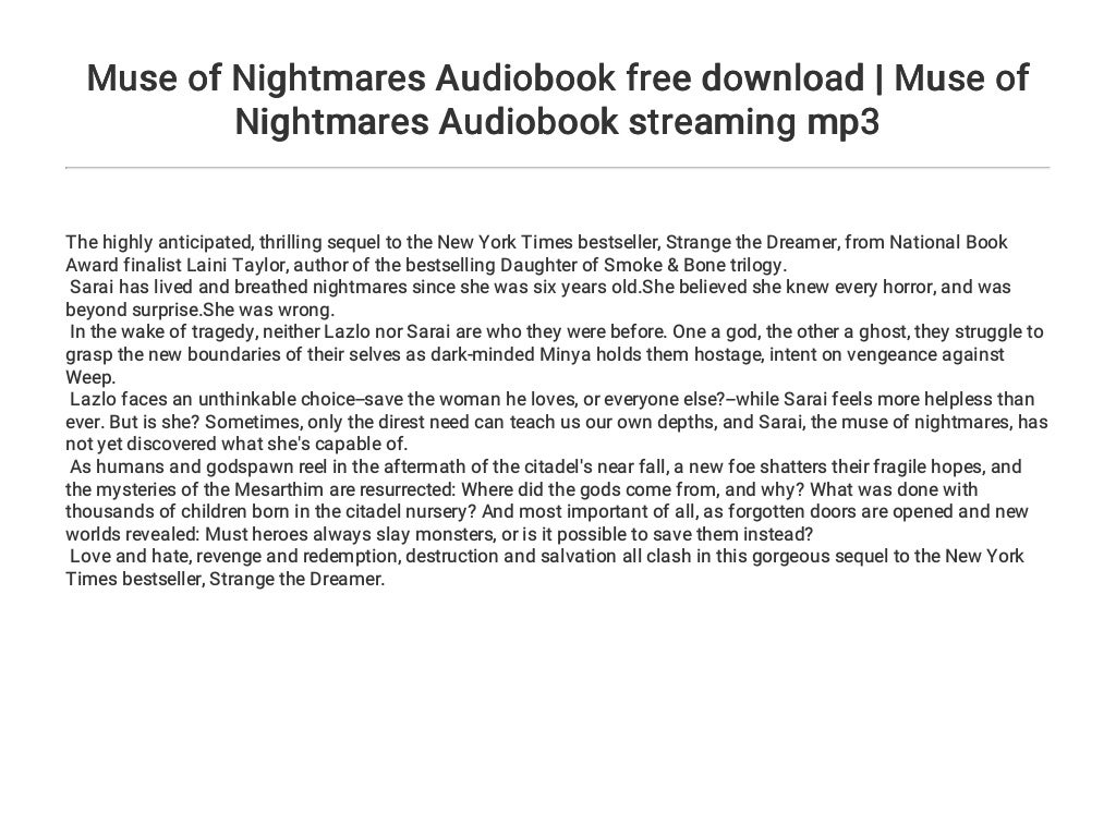 muse of nightmares series muse of nightmares series