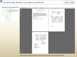 @ stand-der-dinge : Alle Bilder zu einem Objekt in einer PDF-Datei                                               museum - ...