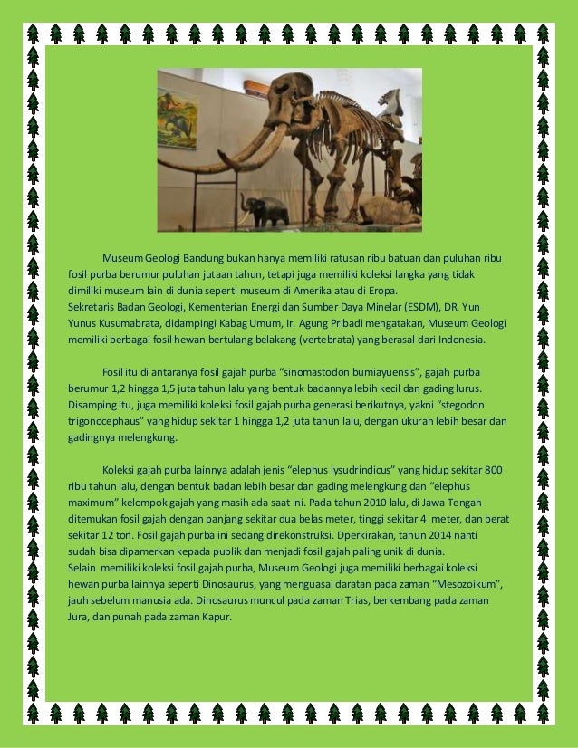 Contoh Laporan Kunjungan Ke Museum Geologi Bandung Kumpulan Contoh Laporan