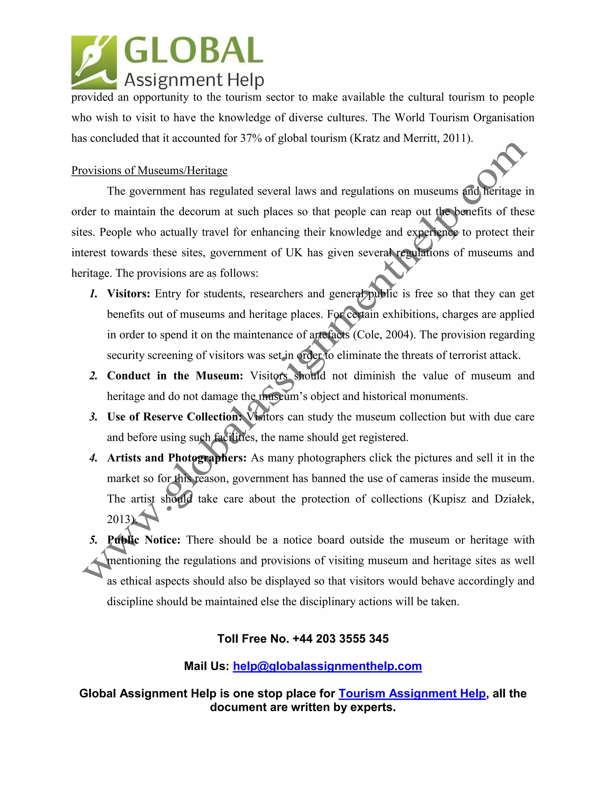 Sample Report On Importance Of Museum Heritage And Cultural Tourism PDF sample-report-on-importance-of-museum-heritage-and-cultural-tourism-pdf