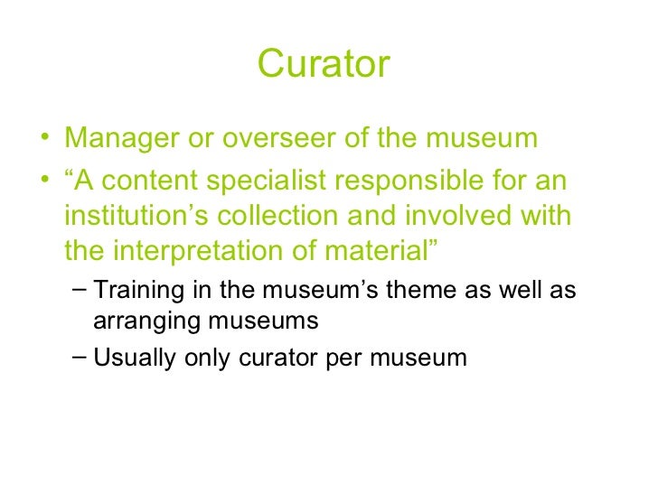 Museum jobs