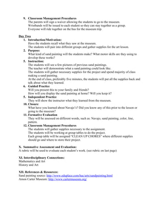 Lesson 6: Navajo Museum