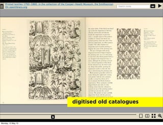 digitised old catalogues
Monday, 13 May 13
 