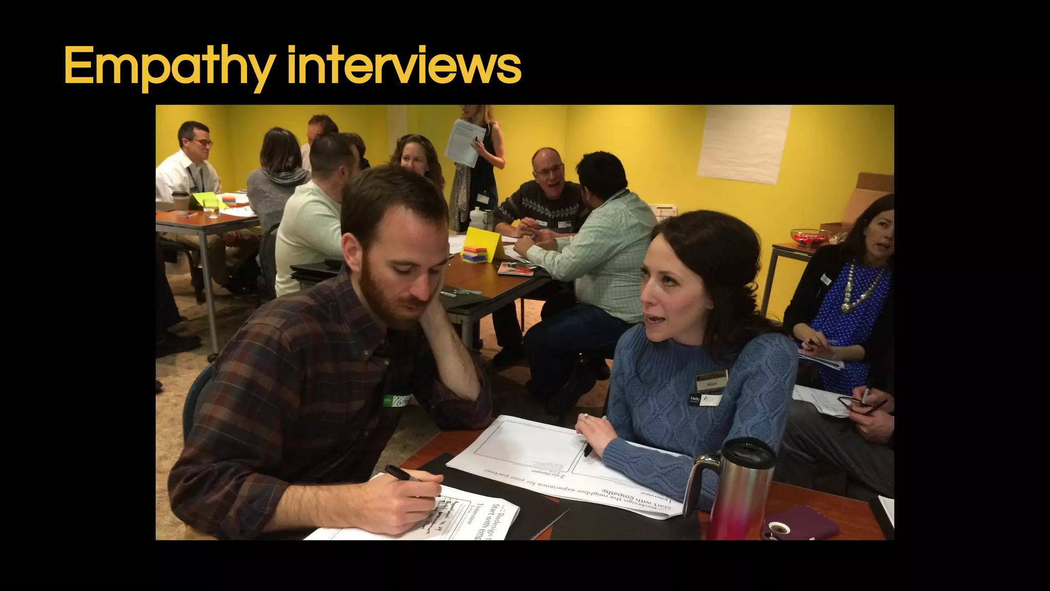 Empathy interviews
 
