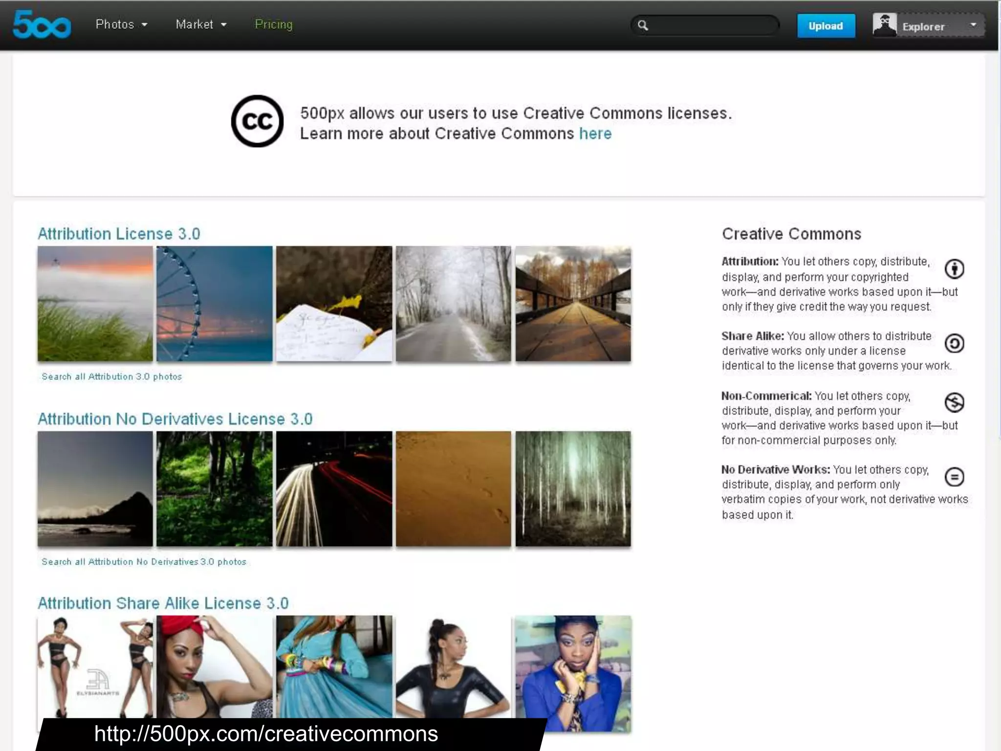 500 px
http://500px.com/creativecommons
 