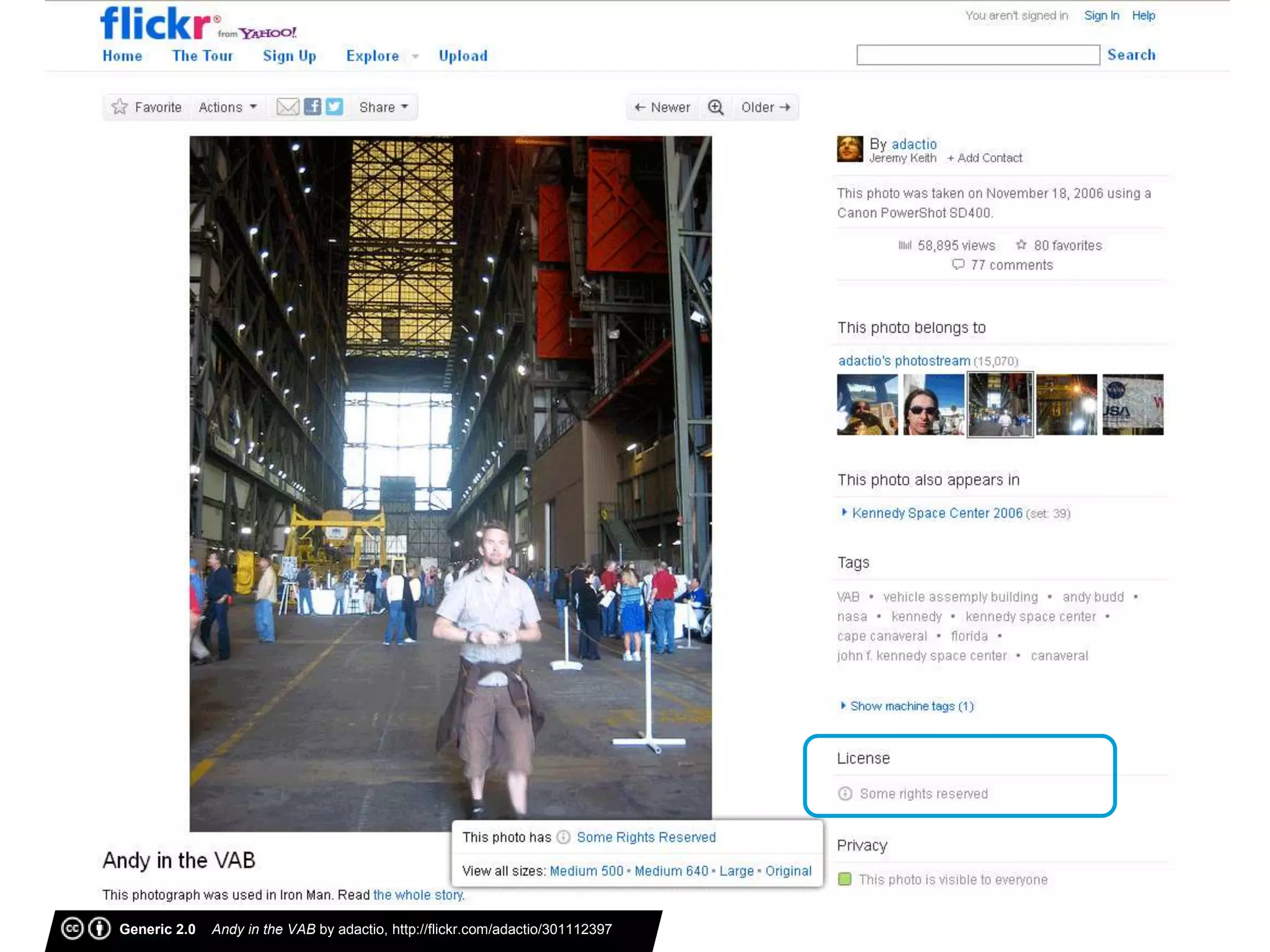 Generic 2.0 Andy in the VAB by adactio, http://flickr.com/adactio/301112397
 