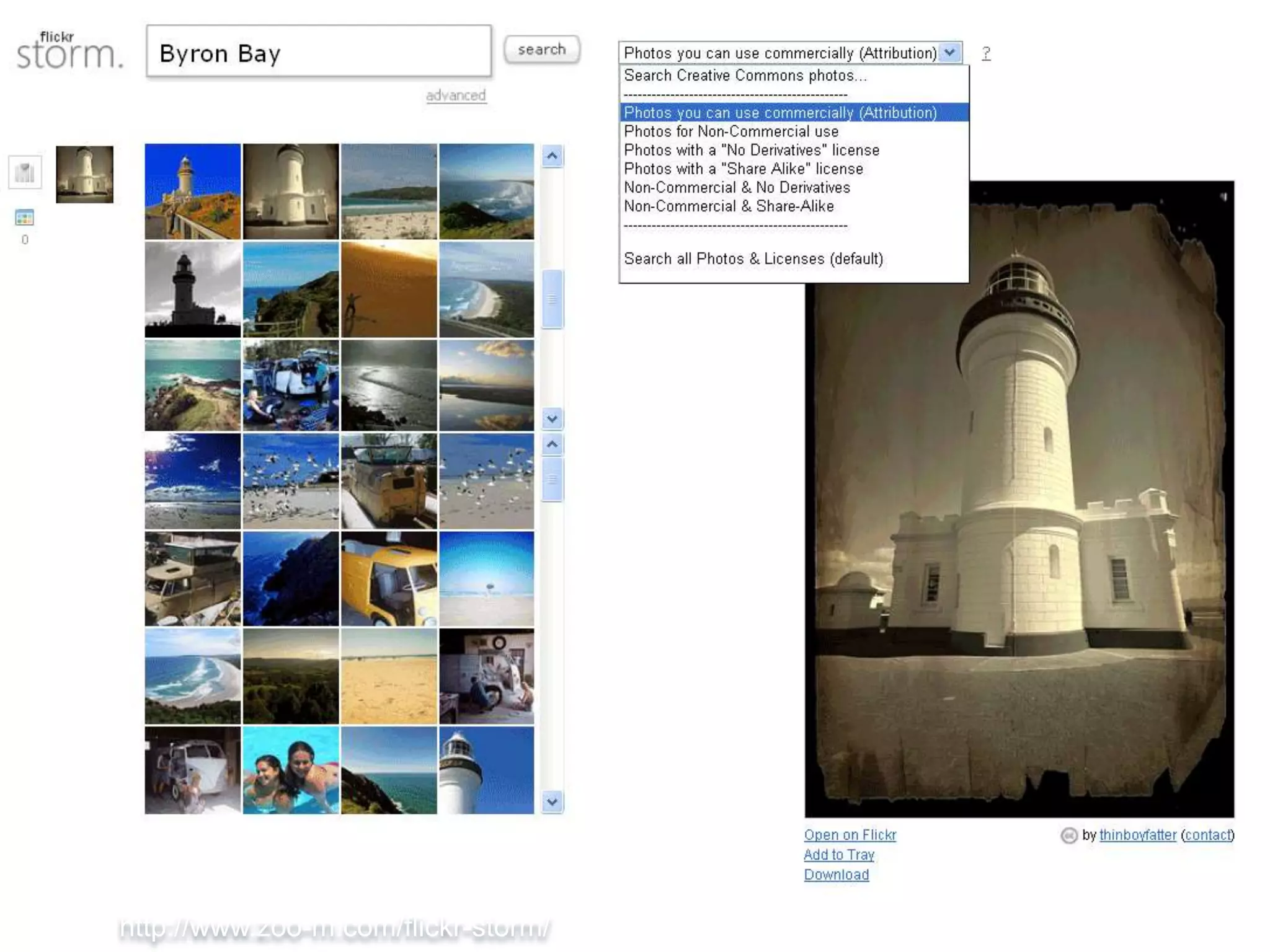 http://www.zoo-m.com/flickr-storm/
 