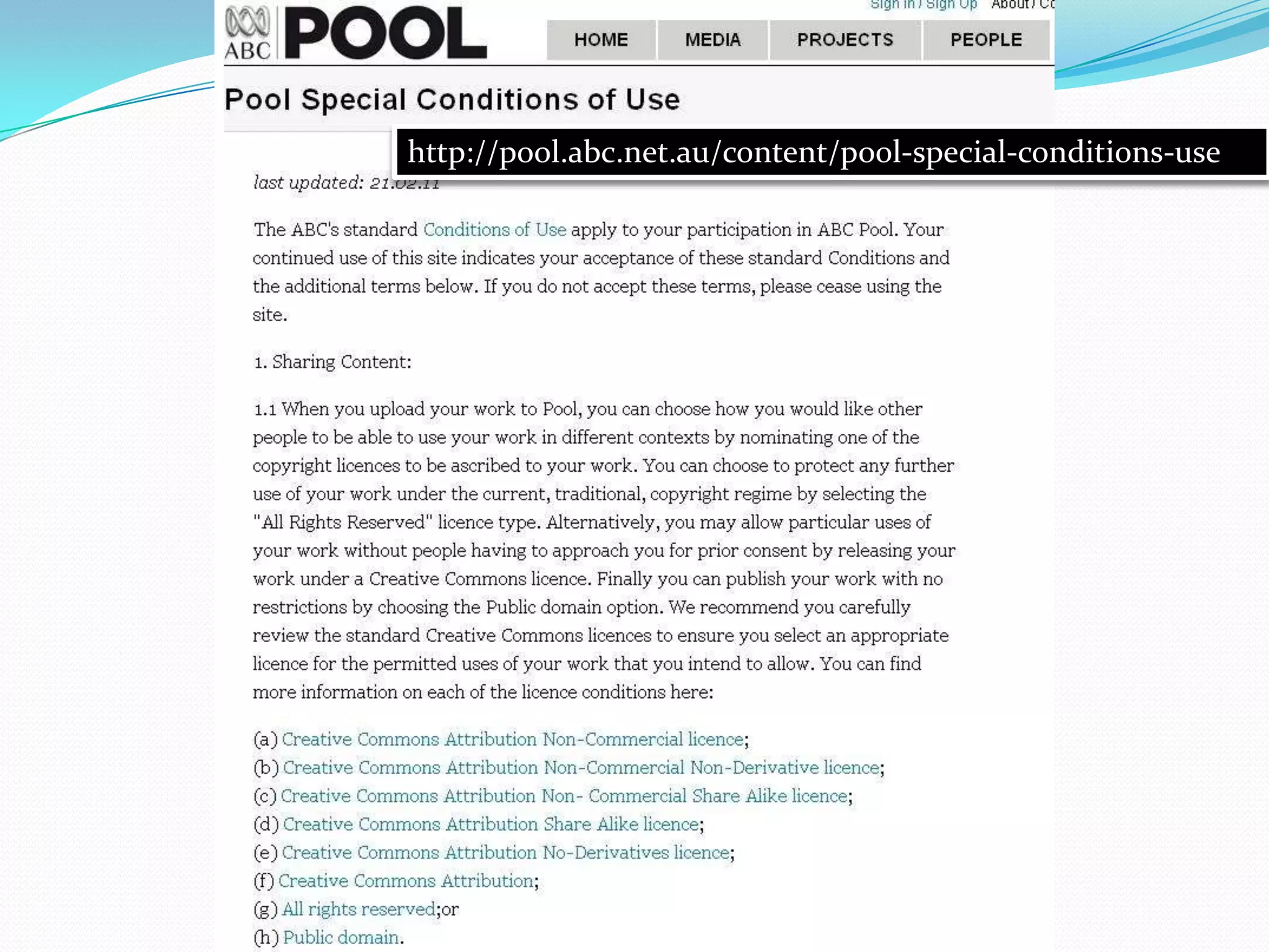 http://pool.abc.net.au/content/pool-special-conditions-use
 