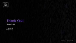 Thank You!
@intralinks
@intralinks
© 2018 Intralinks, Inc. l All Rights Reserved l 25
intralinks.com
 
