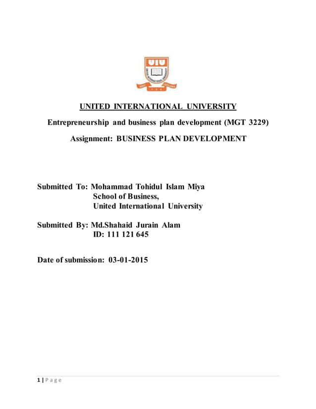 Business plan on Mushroom chips PDF