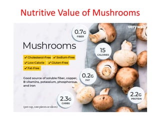 Nutritive Value of Mushrooms