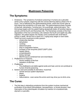 Mushroom poisoning | PDF