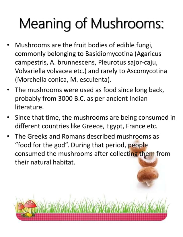 Nutritional and Medicinal Benefits of Mushrooms