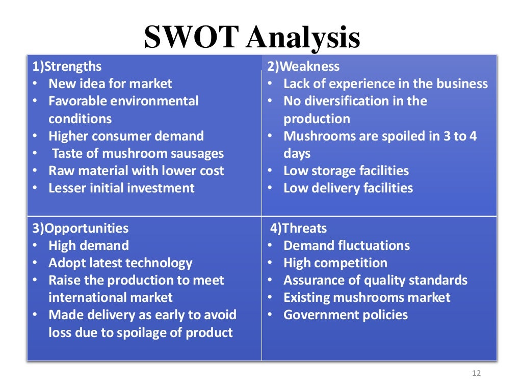 Mushroom sausages Business Plan