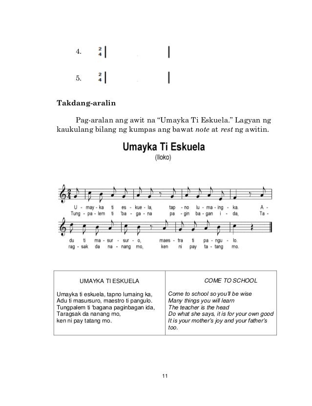 K TO 12 GRADE 4 LEARNER'S MATERIAL IN MUSIC (Q1-Q4)
