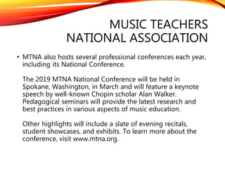 The 2019 MTNA National Conference | PPT