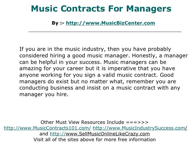 music contracts