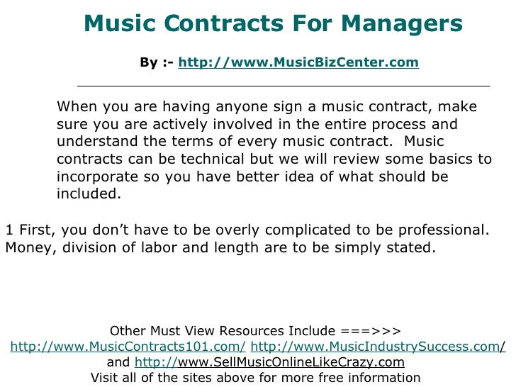 music contracts