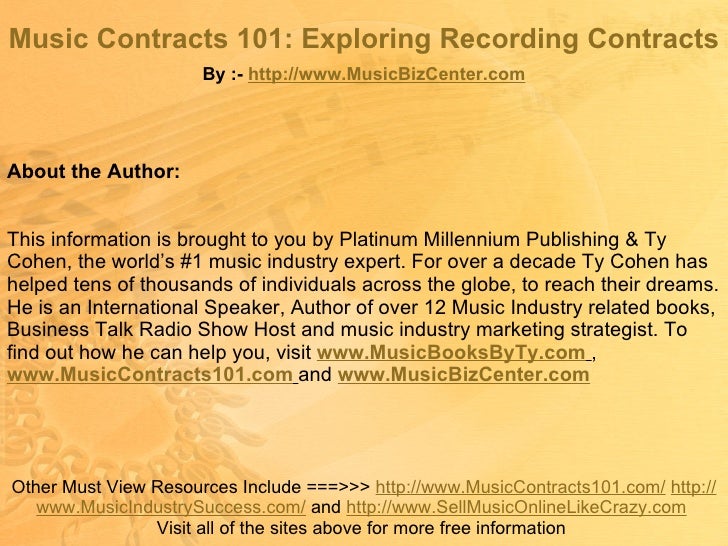 Music Contracts 101 Exploring Recording Contracts