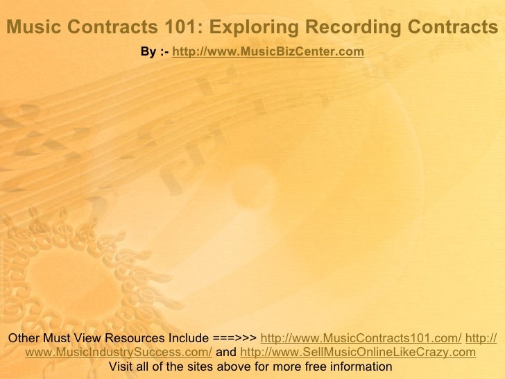 Music Contracts 101 Exploring Recording Contracts