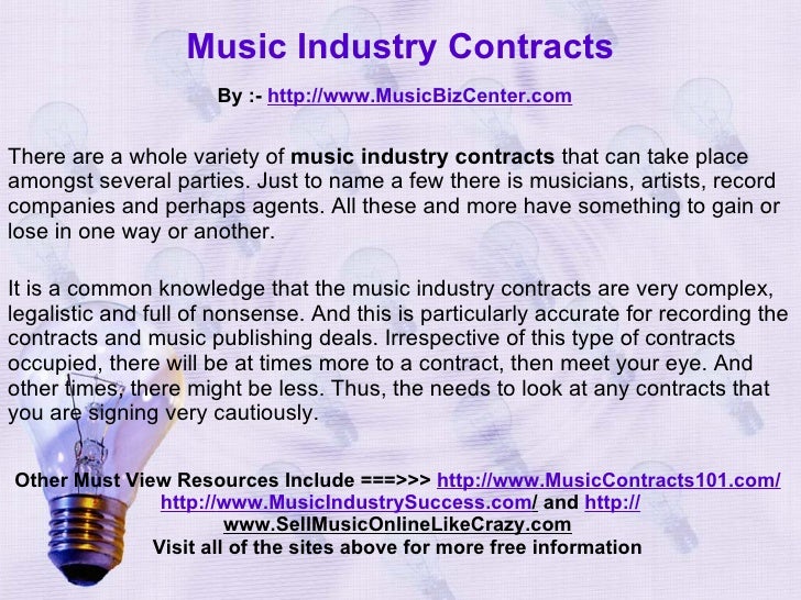 Music Industry Contracts