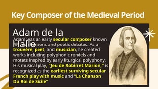 Medieval Composter MUSIC-OF-MEDIEVAL-PERIOD.pptx in yellow theme | PPTX
