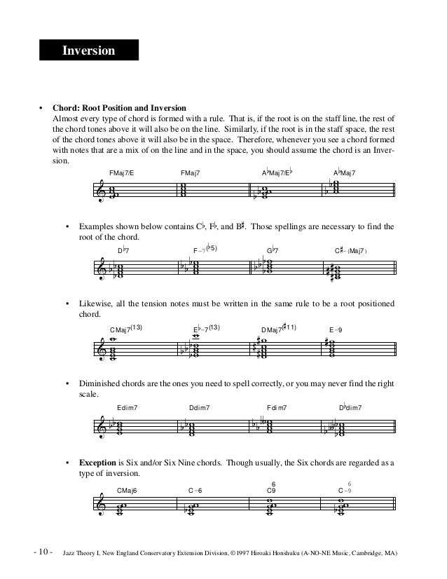 Music theory jazz theory