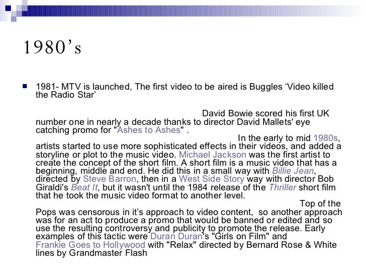 Music Video A Brief History