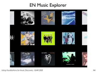 Using Visualizations for Music Discovery - ISMIR 2009
EN Music Explorer
161
 