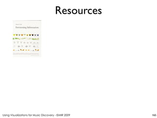 Using Visualizations for Music Discovery - ISMIR 2009
Resources
165
 